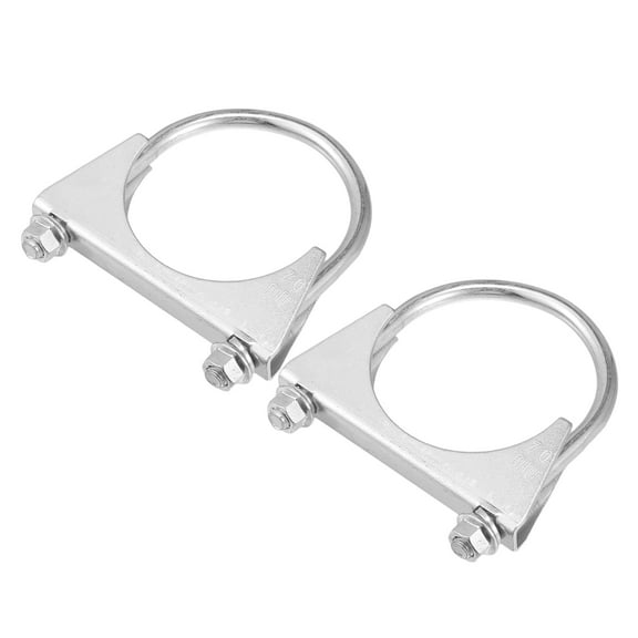 Unique Bargains Round U Bolt Clamp Muffler Exhaust Clamps for Car RV Truck Boat Durable Mild Steel 2.75" ID 70mm 2 Pcs