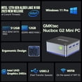 thumbnail image 4 of Mini PC GMKtec G2 con Windows 11 Pro, Intel de 12.ª generación, Alder Lake N100, DDR5, 12 GB de RAM, 512 GB de ROM, WiFi 6, BT5.2, computadora de escritorio, 4 of 5