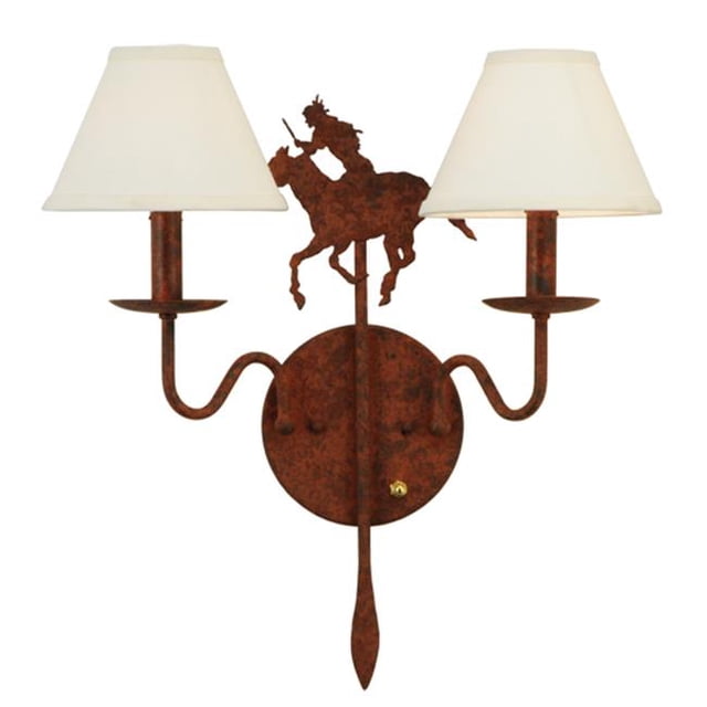 Meyda 140707 18 in. Braves Run 2 Light Wall Sconce