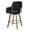 PU / Black - 【Set of 1 】- 25" Seat Height, variant on WOOW DEPOT 25" Swivel Bar Stools Large Seat Set of 1, Upholstered PU Leather w/ High-Back & Arm & Rubberwood Legs, Modern Island Counter Barstools Kitchen Pub Chair