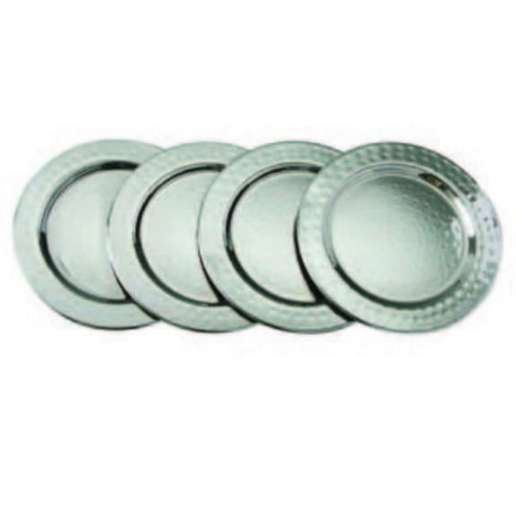 Jiallo 72688 Round Coaster Set, Hammered - 4 Piece