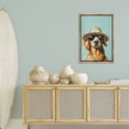 thumbnail image 3 of Stupell Industries Beach Ready Dog Animals & Insects Painting Brown Floater Framed Canvas Art Print Wall Art, 21 x 31, 3 of 10