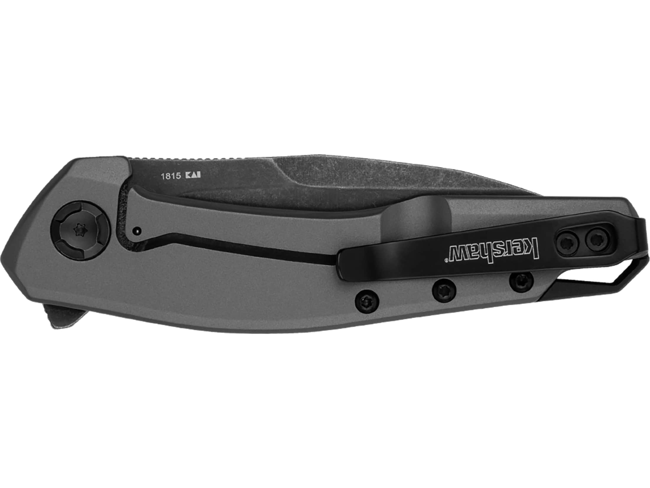 Kershaw Sanctum Assisted Open Frame Lock Wharncliffe Blade EDC Folding Pocket Knife with BlackWash Finish - Gray