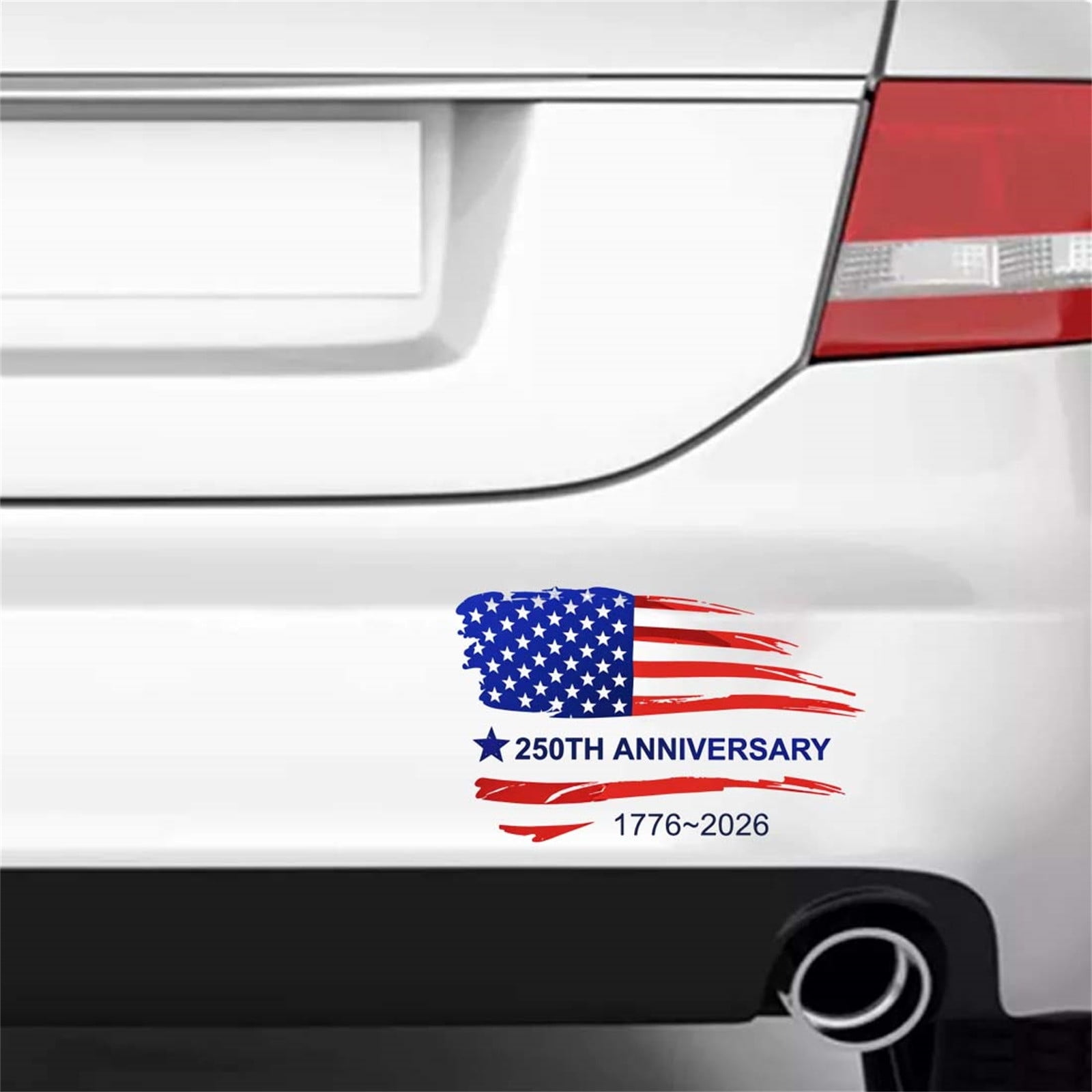 250 Years America Car Decal – 250th Anniversary USA Patriotic Vinyl Sticker for Car Windows, Waterproof Peel-and-Stick Independence Day Decoration