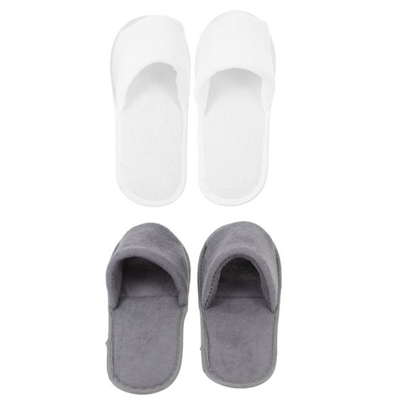 ROSENICE 2 Pairs Travel Folding Non slip Slippers for Home and Hotel Use Assorted Colors