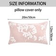 thumbnail image 7 of REGALWOVEN Pack of 2 Velvet Soft Decorative Throw Pillow Covers Plum Blossom Embroidery Pillowcases for Sofa Bedroom Couch Car Pink 20" x 12", 7 of 7