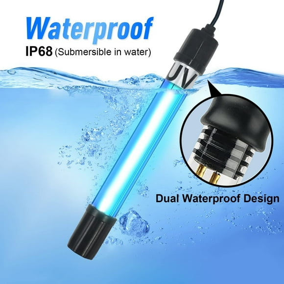 Boreal Craft Aquarium UVC Light Green Fish Tank Water Clean Green Clear Clean Lamp For Aquarium Pond Swimming Pool Home Clean Lamp for Living Room Star Light Plug Lights for Car Ceiling Smart Light
