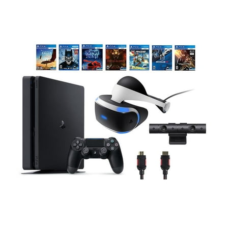 PlayStation VR Bundle 10 Items:VR Headset,Playstation Camera,PS4,7VR Game Disc PSVR Until Dawn: Rush of Blood,Valkyrie,PSVR Battlezone,Batman: Arkham VR, (Best Games On Psvr)