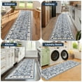 thumbnail image 6 of Findosom Washable Runner Rug 2'x6' Non-slip Kitchen Runner Rug, Vintage Paisley Runner Rugs Soft Distressed Carpet Boho Runner Rug for Hallway Bedroom Laundry Entryway,Blue, 6 of 10