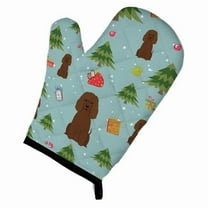 Christmas Irish Water Spaniel Oven Mitt
