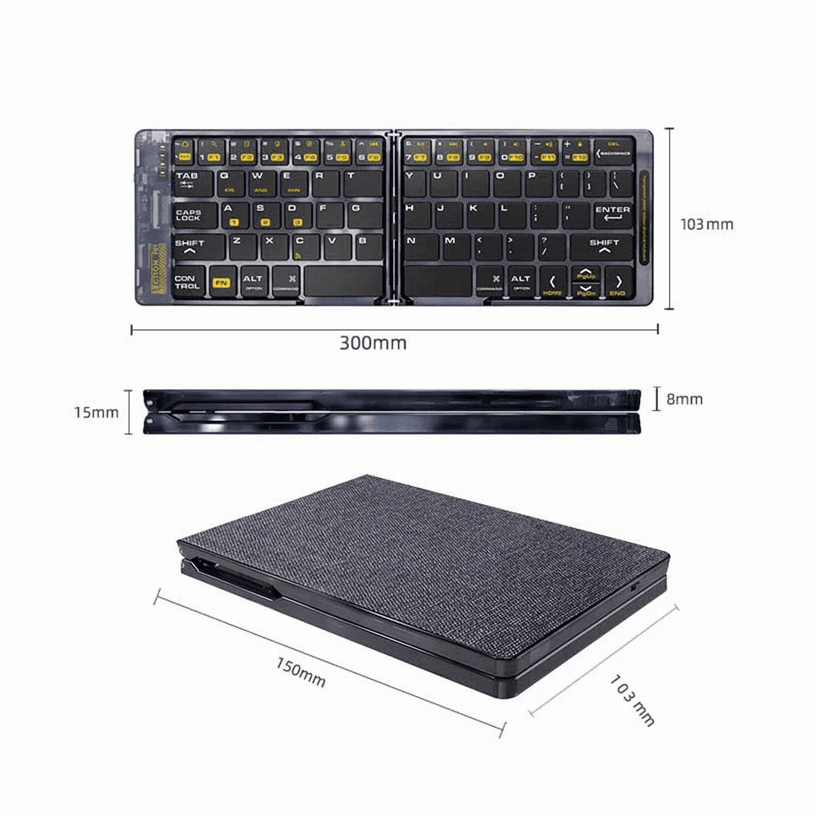 DERETE Foldable Bluetooth keyboard，Wireless Bluetooth Keyboard ，Travel Keyboard，Android Windows iOS