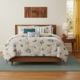 thumbnail image 2 of HomeRoots 678431 2 x 104 x 92 in. Blue & Ivory King Size Ring Stitch Sham & Comforter Set - Set of 7, 2 of 9