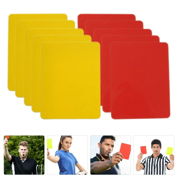 KALLORY Sports Referee Cards Set 8Pcs Red Yellow Practical Design For Football Matches 10.3x8x0.2in
