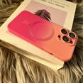 thumbnail image 5 of for iPhone 14 Pro Max Case Magnetic Gradient Color Slim Silicone Soft Cute Phone Case with Full Camera Protector Shockproof Cover Hot Pink, 5 of 12