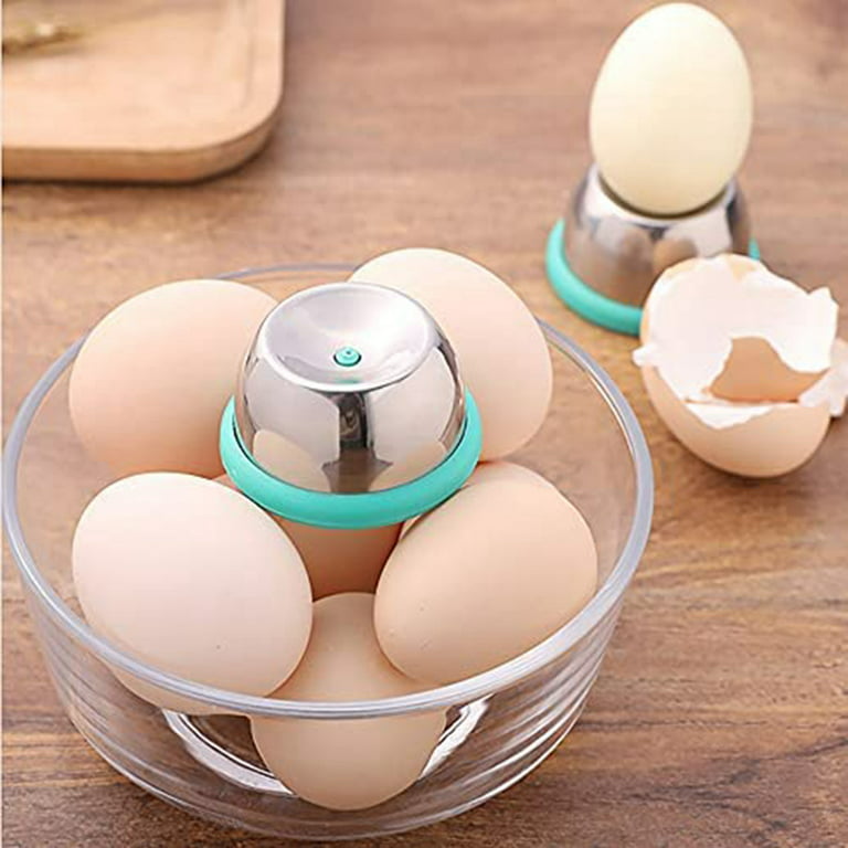 Egg Picker Egg Hole Puncher, 2pcs Stainless Steel Semi-automatic Egg Shells