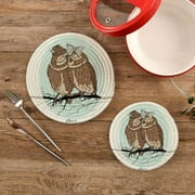 Owls Love Valentine Day Potholders Set Trivets Set 100% Pure Cotton Thread Weave Hot Pot Holders Set of 2, Stylish Coasters, Hot Pads, Hot Mats,Spoon Rest For Cooking and Baking