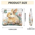thumbnail image 3 of PU Leather Coin Purse Wallet Compact Water-Resistant Card Cases Money Organizers Watercolor Adorable Bunny, 3 of 7