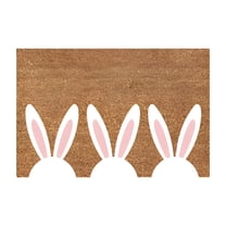 DERONA Easter Bunny Welcome Doormat Coir Mat Outdoor Funny Door Mats Small Outside Door Mat Indoor Mat for Carpet Easy Clean Entryway Rug Door Mat Doormat for Indoor or Outdoor Use,16x24"