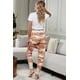 thumbnail image 2 of ABPHQTO Pantalón deportivo de mujer de punto con estampado de camuflaje naranja, 2 of 5