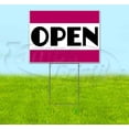 thumbnail image 1 of Open (18" x 24") Yard Sign, Includes Metal Step Stake, 1 of 6