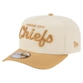 thumbnail image 3 of Men's New Era  Cream Kansas City Chiefs Herringbone 9FIFTY A-Frame Snapback Hat, 3 of 7