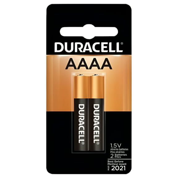 2 Batteries Duracell AAAA 1.5V Alkaline Battery, MX2500,E96,LR8D425