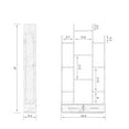 thumbnail image 3 of Ivinta 67" Tall Bookshelf with 2 Storage Drawers, Display Rack with 12 Open Shelves for Living Room, 3 of 9