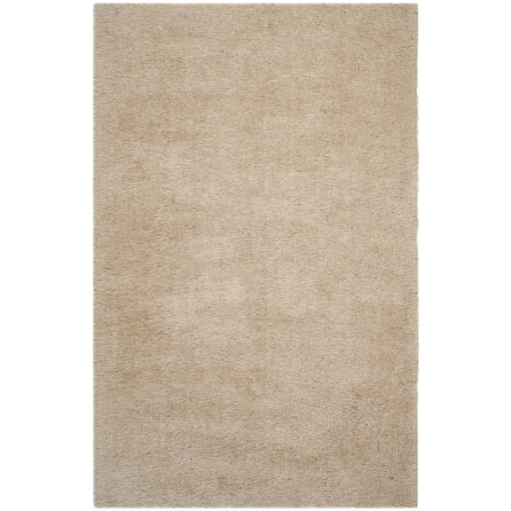 SAFAVIEH Venice Solid Shag Area Rug, Champagne, 5' x 8'
