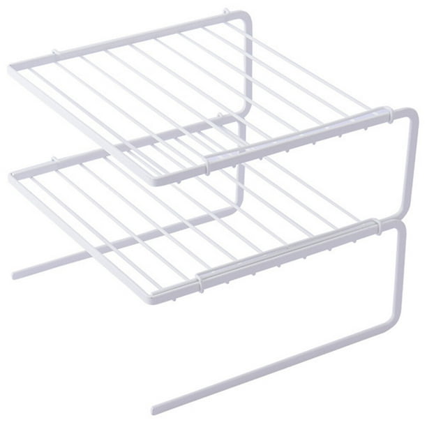Estante de almacenamiento de hierro de 2 capas, organizador de cocina, escurridor de platos y fregadero
