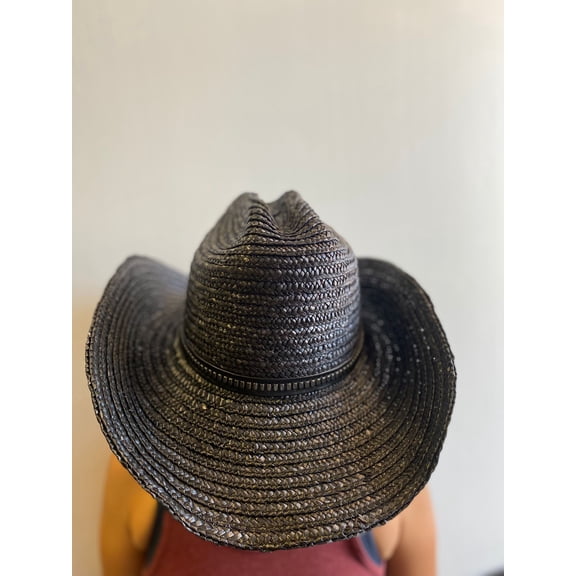 Fame Straw Cowboy Hat by Free People, Black, One Size
