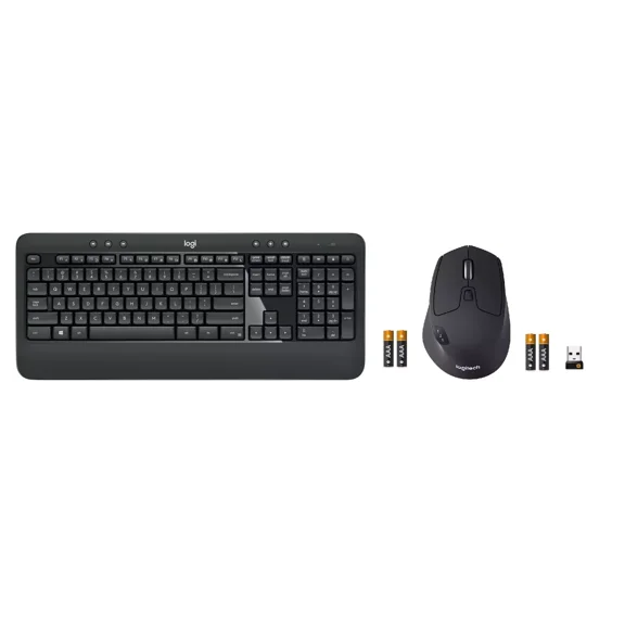 Logitech MK540 Advanced Wireless Keyboard and M720 Mouse Combo for Mac, Windows, 2.4 GHz Unifying USB-Receiver, Multimedia Hotkeys, 3-Year Battery Life, for PC, Laptop [Ships in White Box]