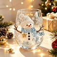 thumbnail image 2 of 3D Christmas Glass Art Cup -Luxury Raised Holiday Glassware for Drinks Bring Christmas Magic to Every Sip—Perfect For Wine, Coffee, Tea, Juice, Party Tables, Holiday DéCor, and Gifts(Snowman), 2 of 8