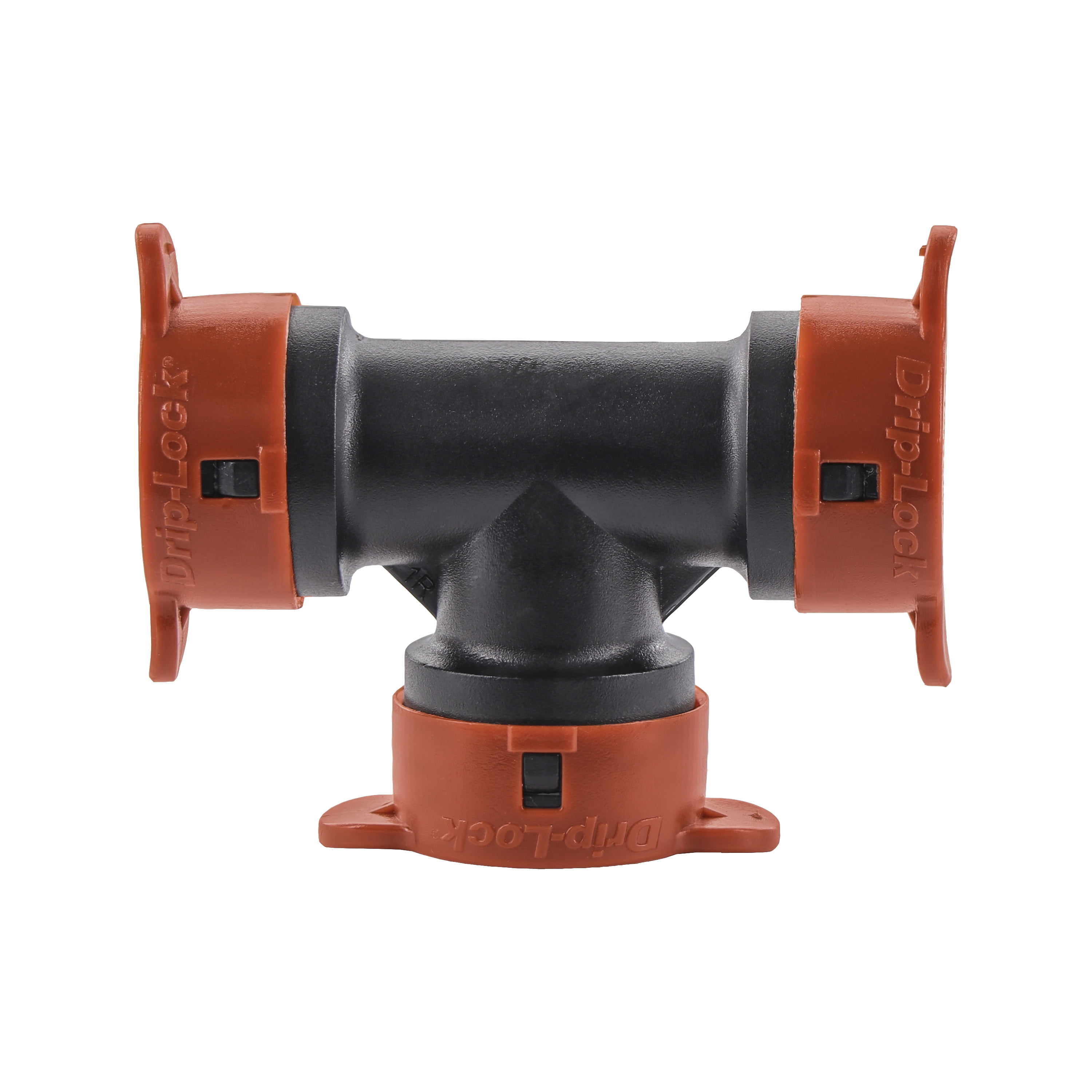 (5 pack) Orbit Irrigation 1/2" Black Drip-Lock Push-Fit Tee; Drip Tubing Connector