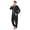 A-Black1183, variant on XIAOCHA Solid Onesie For Men Pocket Hooded Long Jumpsuit Nightwear