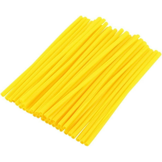 HELIAHO 36 pcs Universal Wheel Rim Spoke Covers Wheel Spoke Protector Kit Motocross Rims Spoke Wraps Skins Cover Road Guard Wraps Coats(Yellow) CJ911-60692