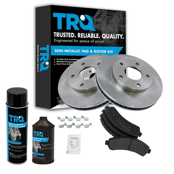 TRQ Front Premium Metallic Brake Pad & Rotor Kit w/Chemicals for GM Truck SUV BKA17628 Fits select: 1998-2004 CHEVROLET S TRUCK, 1997-2005 CHEVROLET BLAZER