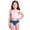 Dark Blue, variant on Kids Girls Swimsuit Cartton Cute Swimwear Cute Solid Triangle Swim Bottom with Irregular Side Bathing Suit Swimsuits