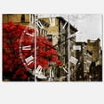 thumbnail image 1 of DesignArt Horloge Murale Grande Arbre Rouge sur Rue de New York Noir et Blanc, 1 of 2