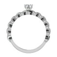thumbnail image 3 of Ocean Wave Ripple Round Brilliant Diamond Ring 18K White Gold 0.70 CT TW (G,VS1), 3 of 5