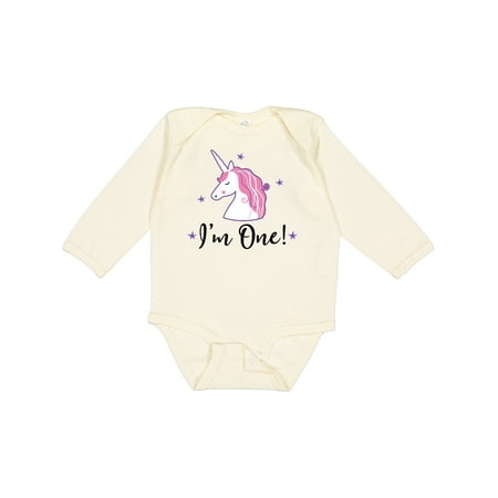 

Inktastic 1st Birthday Unicorn Gift Baby Girl Long Sleeve Bodysuit
