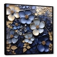 thumbnail image 2 of Designart "Beauty Of Adorned Blue And Gold Violets" Violets Floater Framed Canvas Prints, 2 of 5