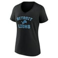 thumbnail image 2 of Women's  Black Detroit Lions Victory Arch V-Neck T-Shirt, 2 of 3