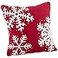 thumbnail image 3 of SARO 6401.R18S 18 Po Carré Clouté Oreiller Flocon de Neige Rouge, 3 of 4