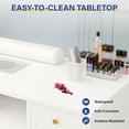 thumbnail image 4 of Ktaxon Manicure Table for Nail Tech with Dust Collector, Storage Drawers & Wrist Cushion, White, 4 of 7