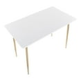 thumbnail image 3 of LumiSource Gold Metal, White Wood Marcel Counter Table, 3 of 6