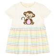 thumbnail image 3 of Inktastic Monkey Girls Baby Dress, 3 of 5