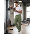 thumbnail image 6 of Xibflo Men's Elastic Waist Hiking Pants Water Resistant Quick-Dry Lightweight Outdoor Sweatpants with Zipper Pockets, 6 of 7