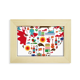 thumbnail image 1 of Marco de foto Unbranded bandera española del corazón 5x7 pulgadas de madera, 1 of 4