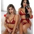 thumbnail image 3 of Conjunto erótico de 3 piezas con liga de tres puntos y lencería sexy, 3 of 5