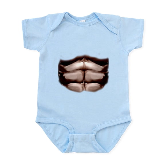 CafePress - SIX PACK ABS Infant Bodysuit - Baby Light Bodysuit, Size Newborn - 24 Months